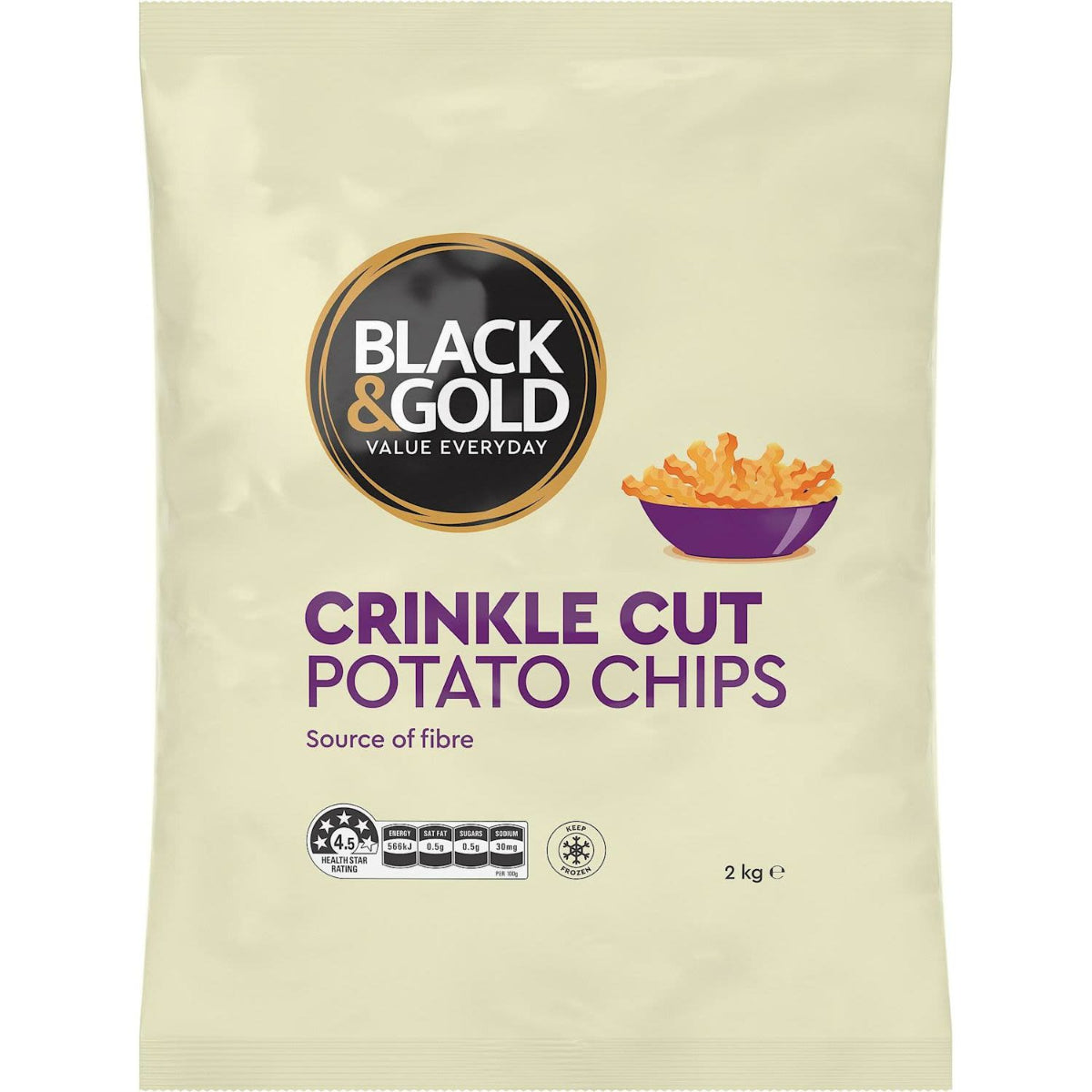 Black & Gold Chips Crinkle Cut 2kg