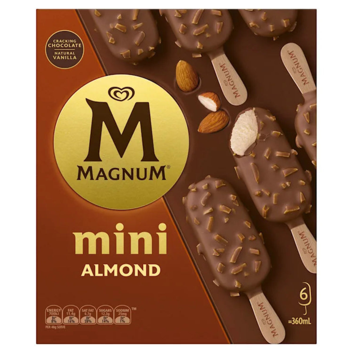 Magnum Mini Ice Cream Almond 6pk