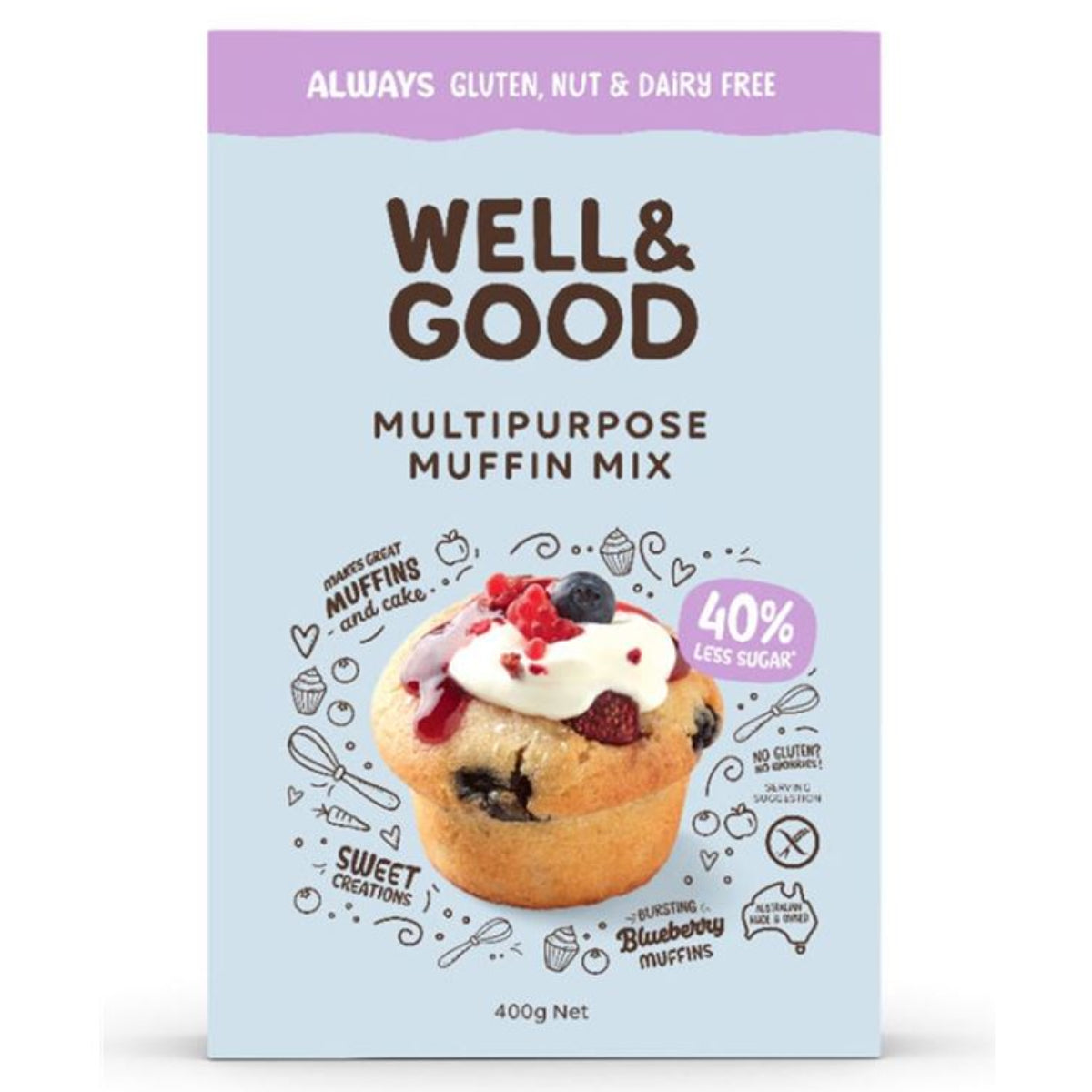 Well & Good Multi Purpose Muffin Mix 400g GF