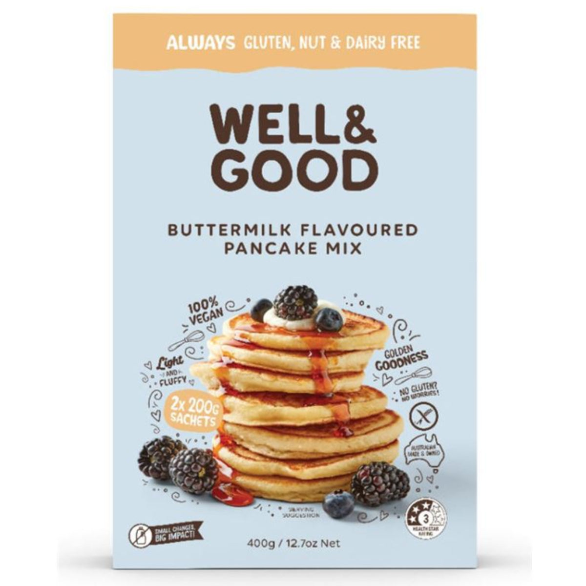 Well & Good  G/F & D/F Buttermilk Pancake Mix