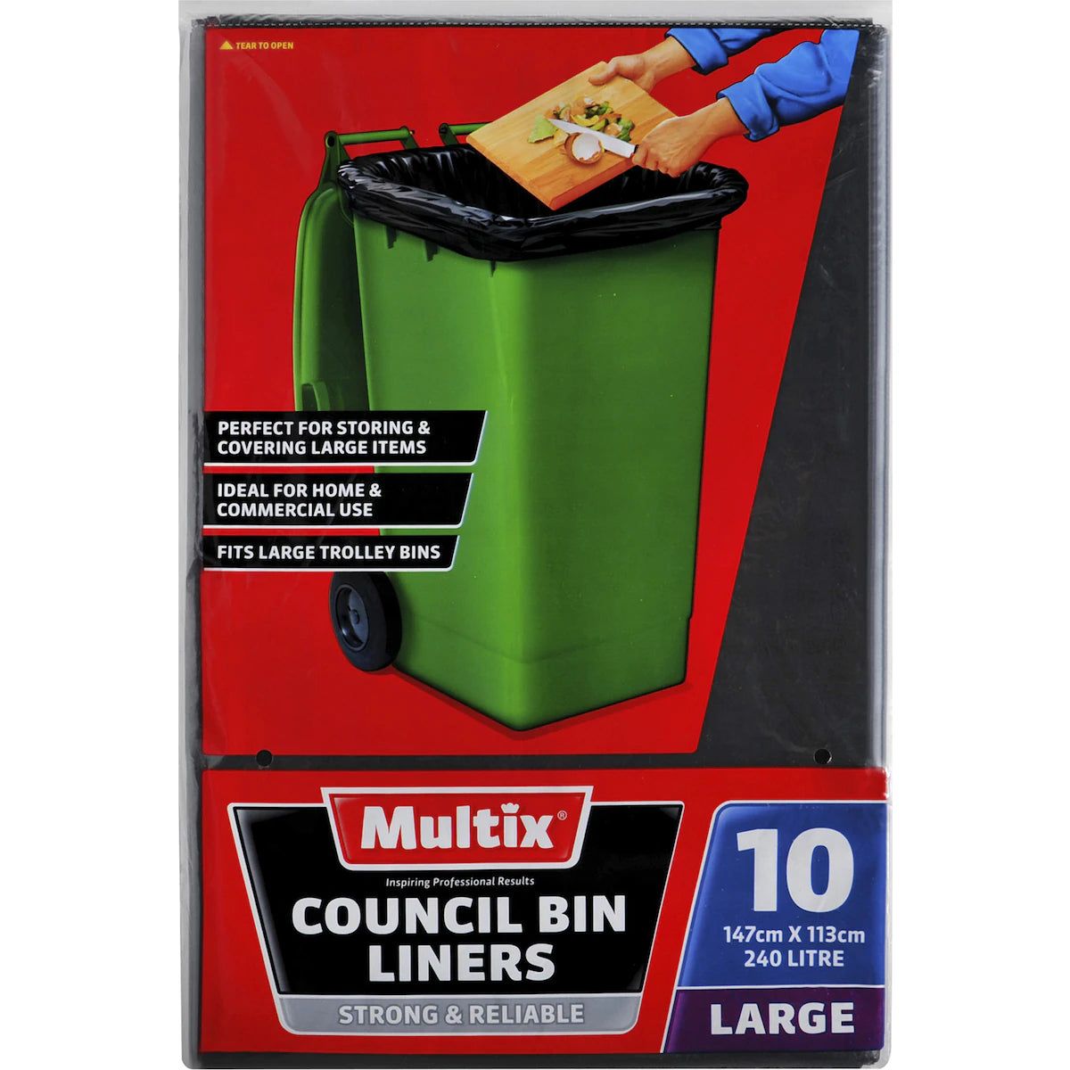 Multix Council Bin Liner 240L 10/pk