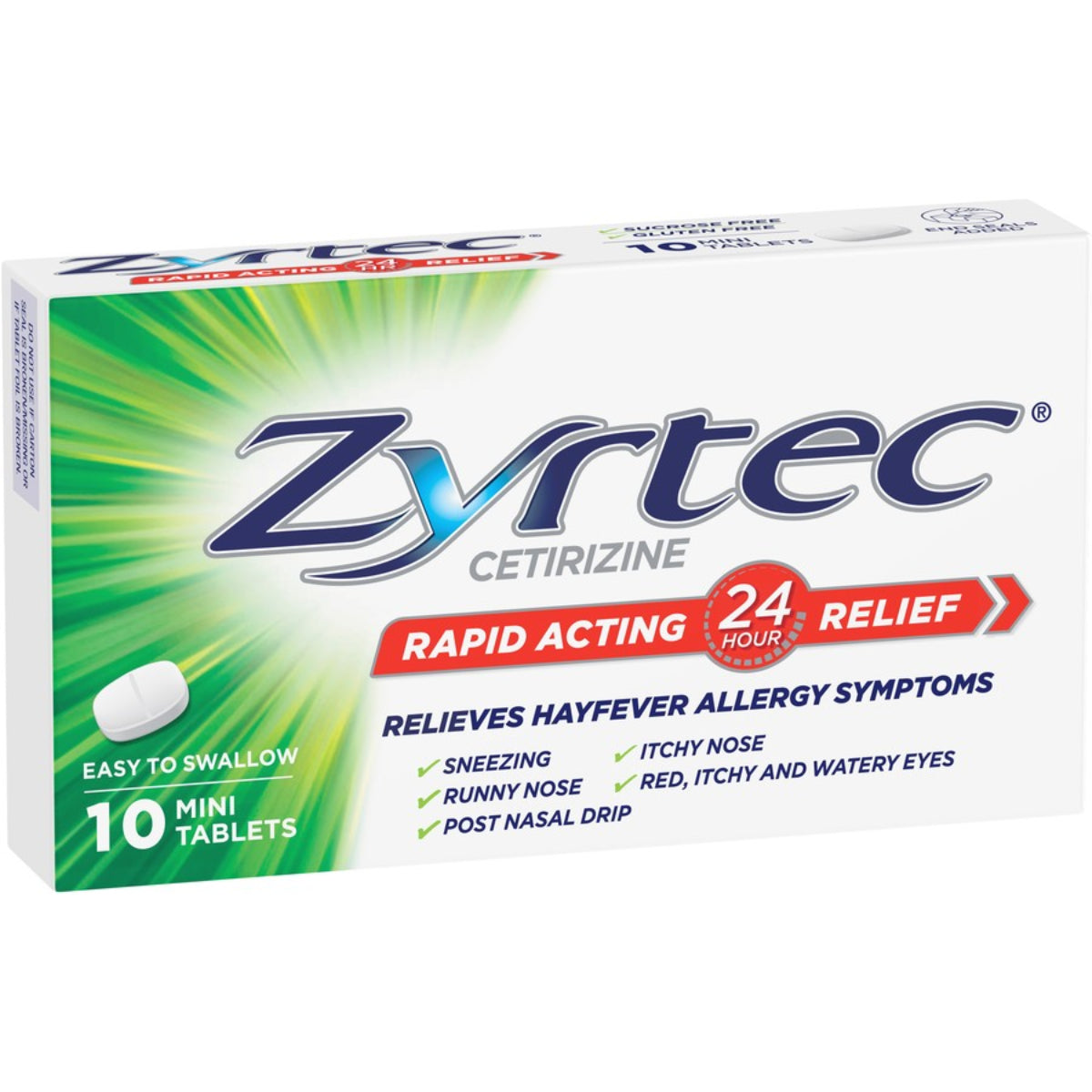 Zyrtec Rapid Acting Hayfever Relief  Tablets 10 Pack