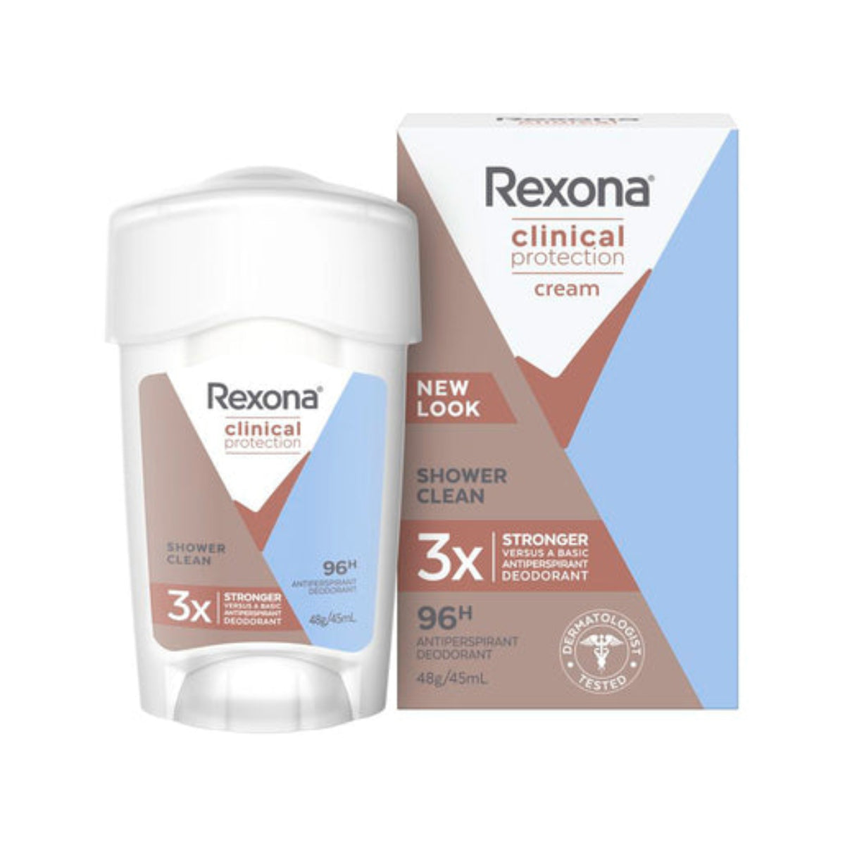 Rexona Women's Clinical Protection Stick Antiperspirant Deodorant Shower Clean 45ml