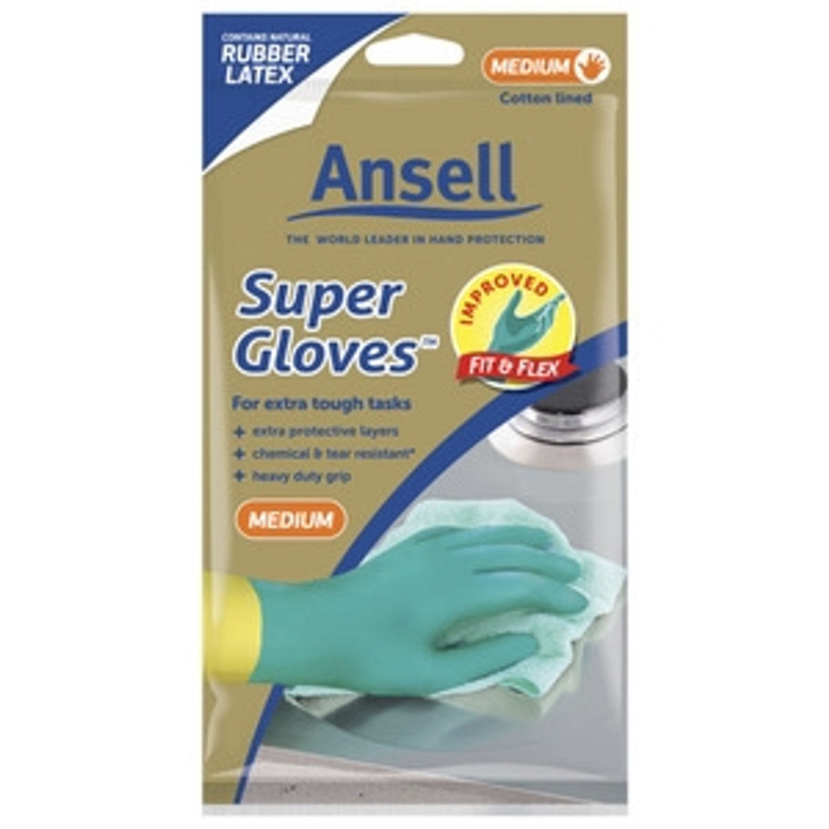 Ansell Super Gloves Medium 1 Pr