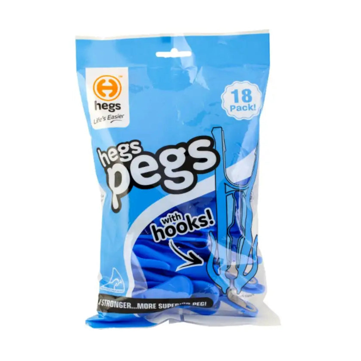 Hegs Pegs Assorted Colours 18pk