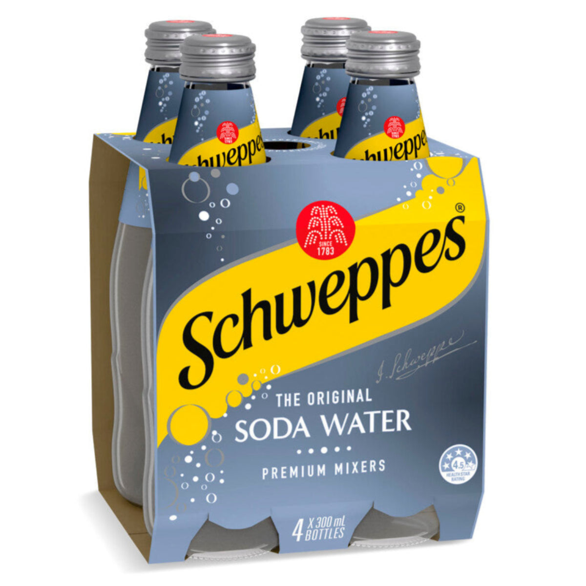 Schweppes Mixers Soda Water 300ml x 4 Pack