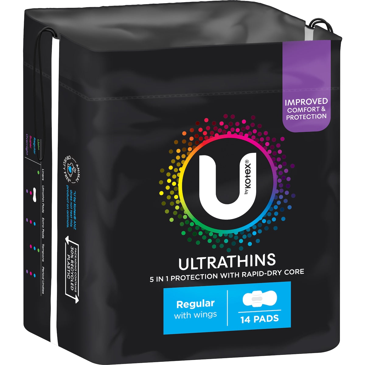 U By Kotex Ultra Thin Regular Wing 14 Pack