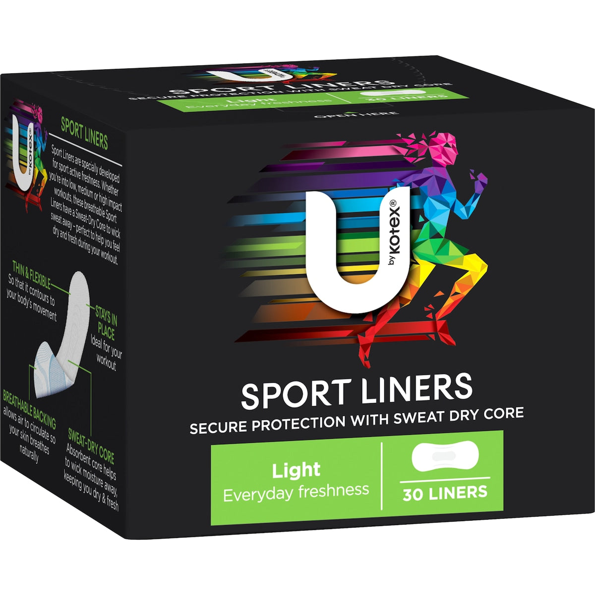 U By Kotex Liners Sport 30 Pack