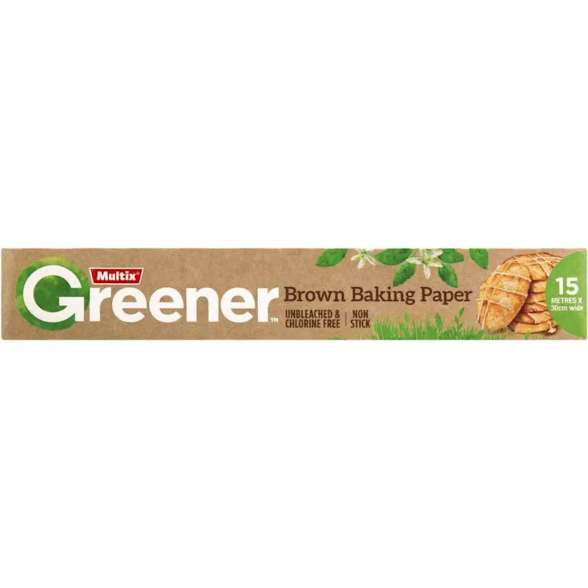 Multix Greener Brown Baking Paper 15m x 30cm