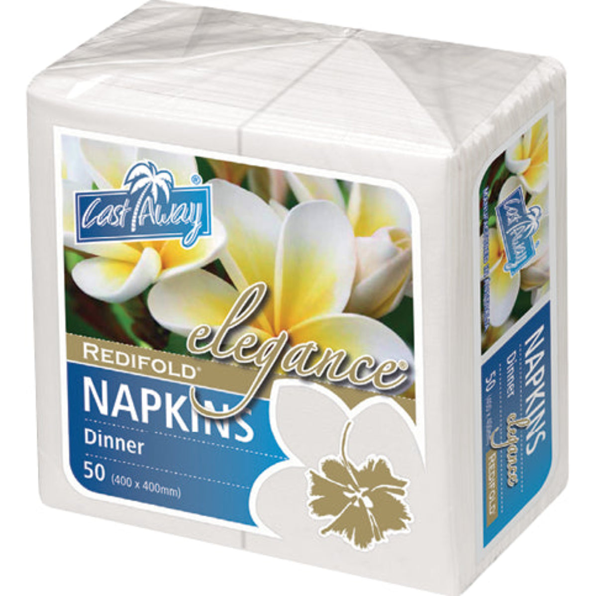 Cast Away White Dinner Serviettes Pack 50