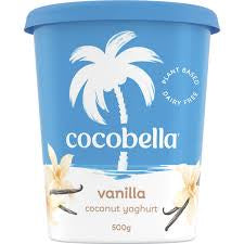 Cocobella Dairy Free Coconut Yoghurt Vanilla 500gm