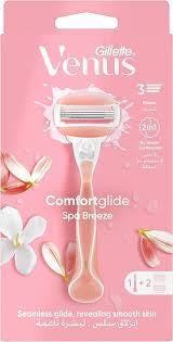 Gillette Venus Comfort Glide White Tea Handle with 2 Blades