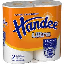 Handee Ultra White Paper Towel 120 sheets 2Pk