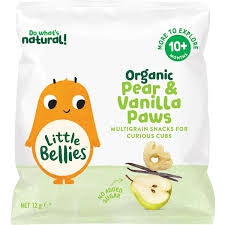 Little Bellies Organic Pear & Vanilla Paws 12g