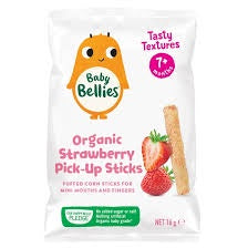 Little Bellies Organic Strawberry Pick-up Sticks 16g