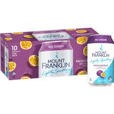 Mount Franklin Sparkling Passionfruit 10x375ml