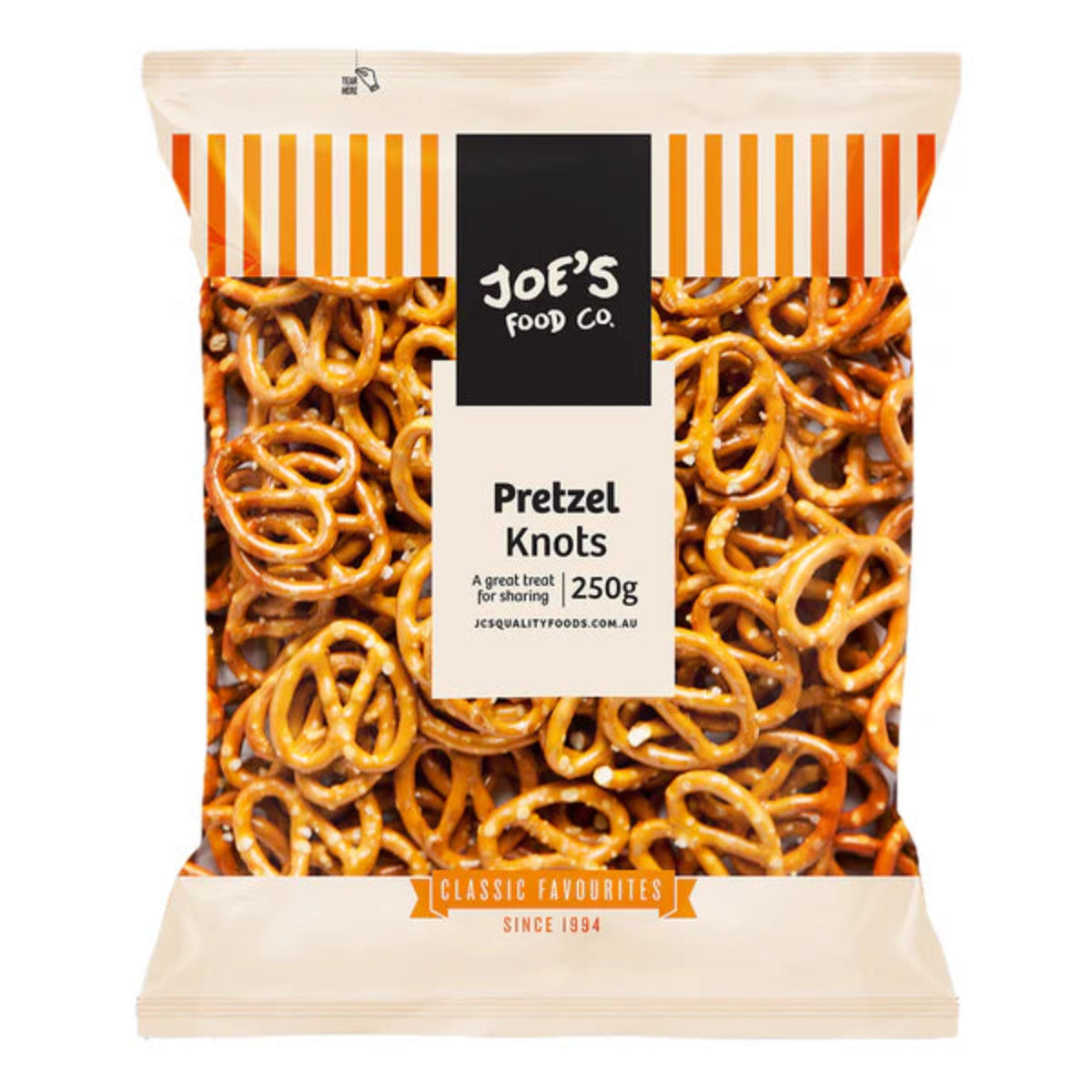 JC Nuts Joes Snacks Pretzel Knots 250g