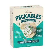 Peckish Peckables Sour Cream & Chives Rice Snacks 100g