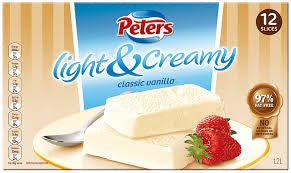 Peters Light & Creamy Ice Cream Singles Vanilla 12 x 100ml