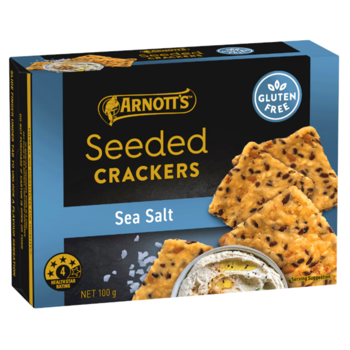 Arnott's Seeded Crackers Sea Salt 100g