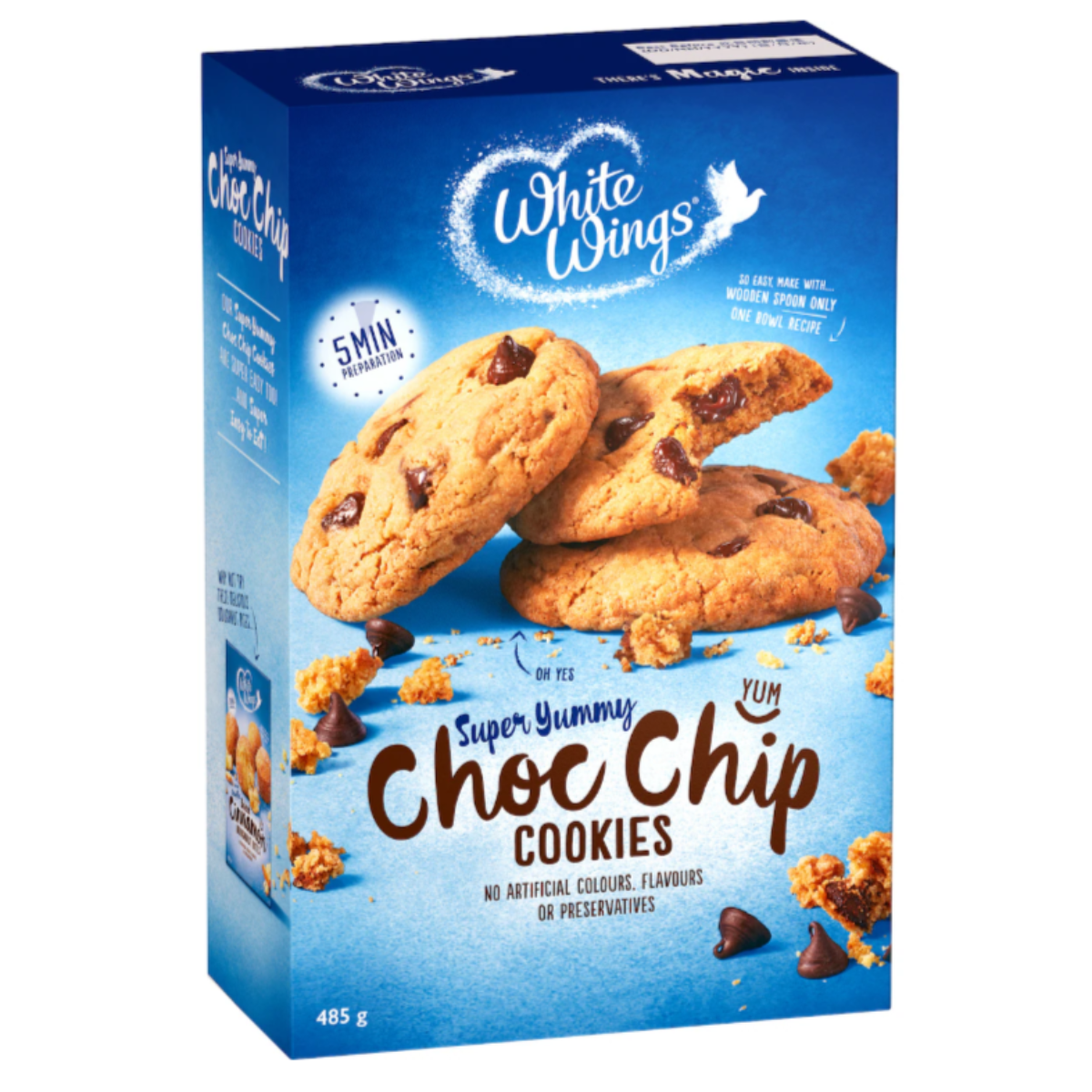 White Wings Soft Centred Choc Chip Cookie Mix 485g