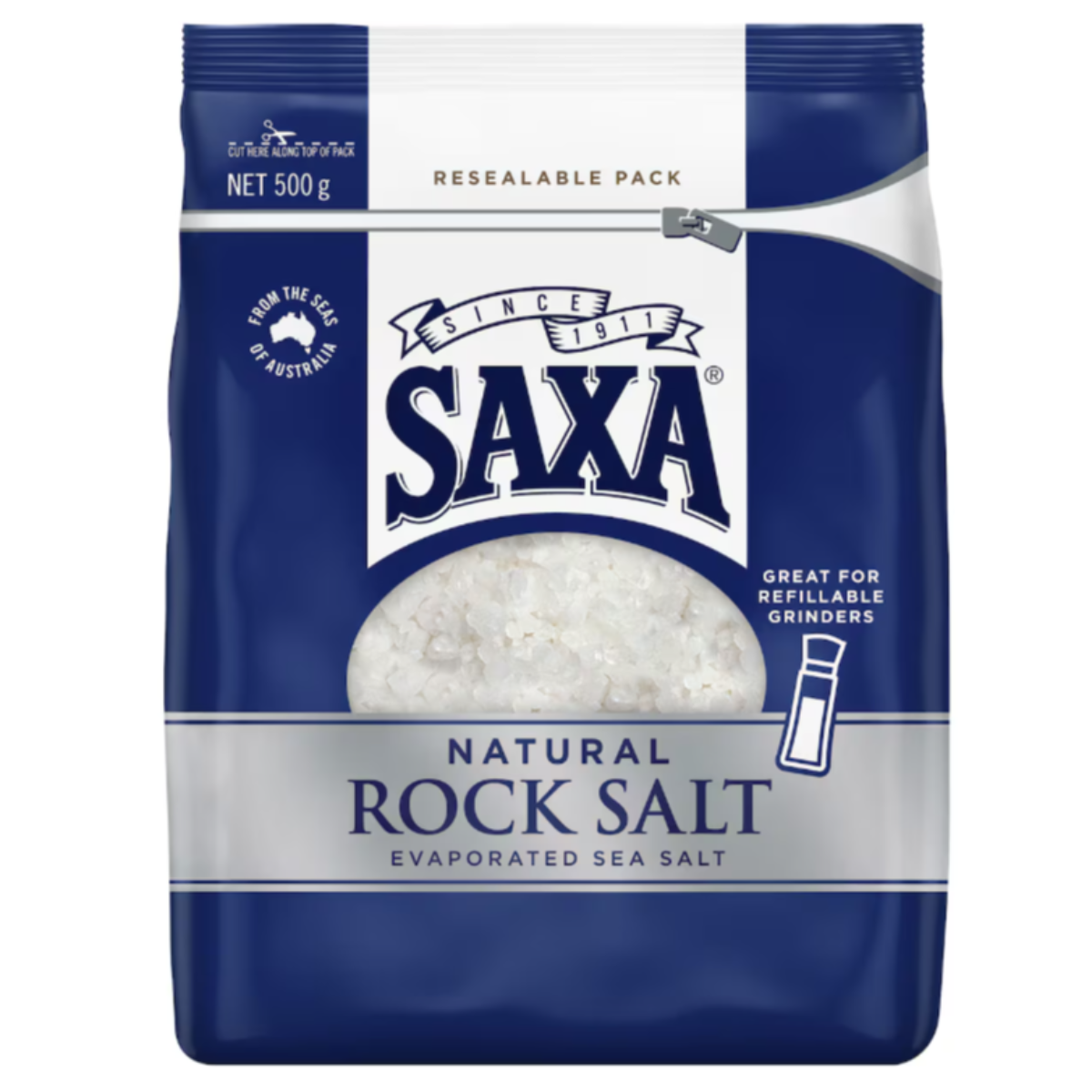 Saxa Natural Rock Salt 500g