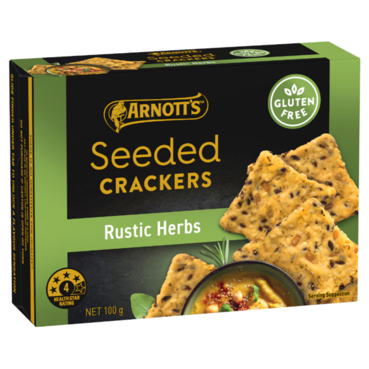 Arnott's Seeded Crackers Rustic Herb 100g