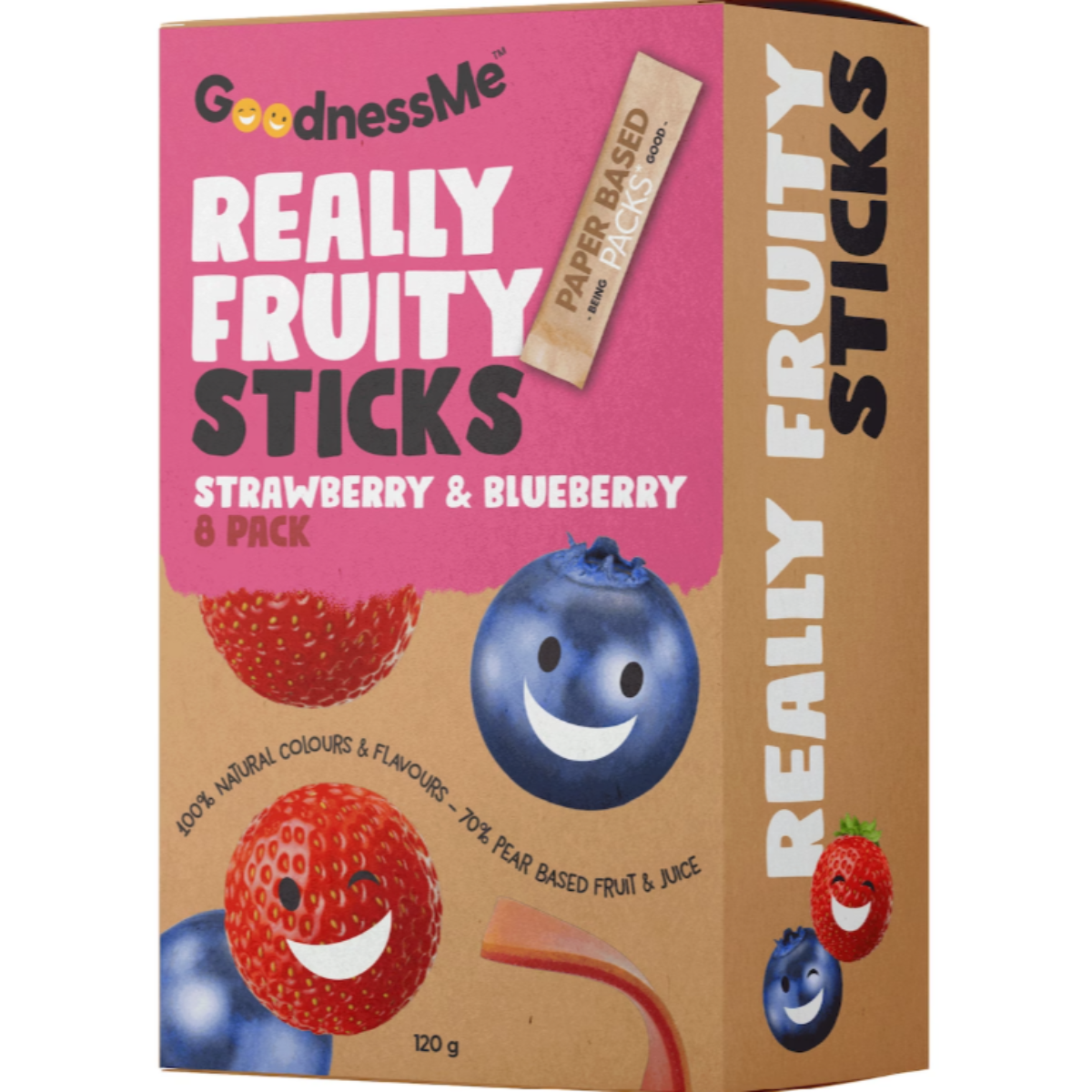 Goodness Me Fruit Sticks Strawberry/Blueberry 8 pack 120g