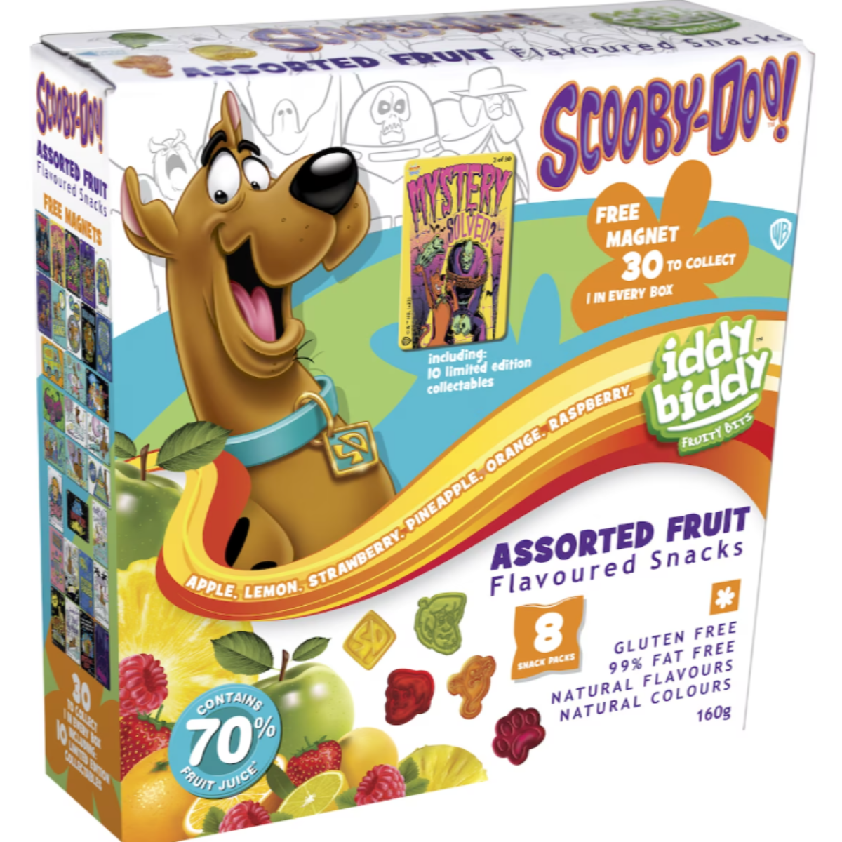 Iddy Biddys Scooby Doo Fruit Snack 8 Pk 160g