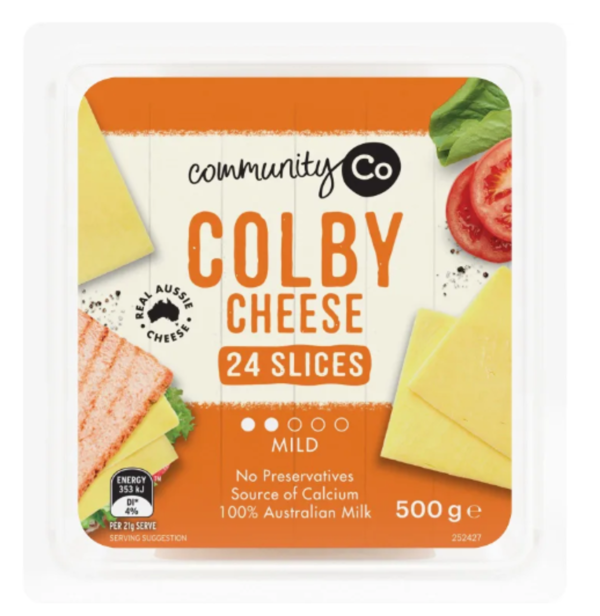 Community Co Colby Cheese 24 Slices 500g