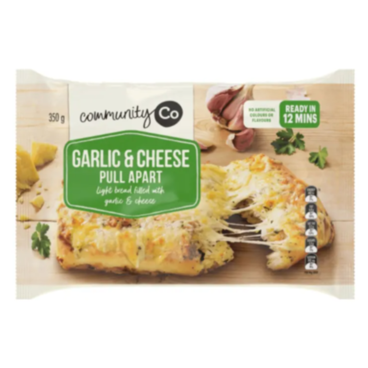 Community Co Bread Garlic & Cheese Pull Apart 350g