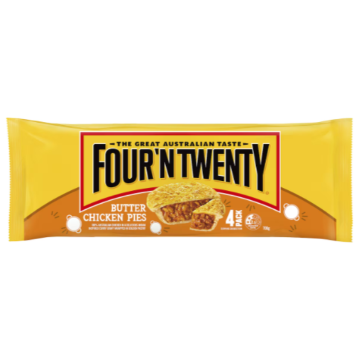 Four'N Twenty Butter Chicken Pie 4 Pack  700g