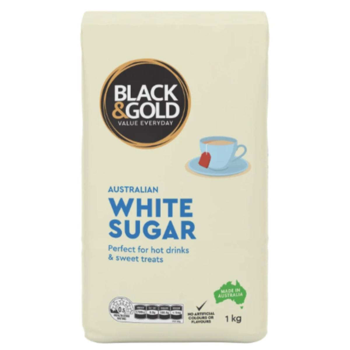 Black & Gold White Sugar 1kg