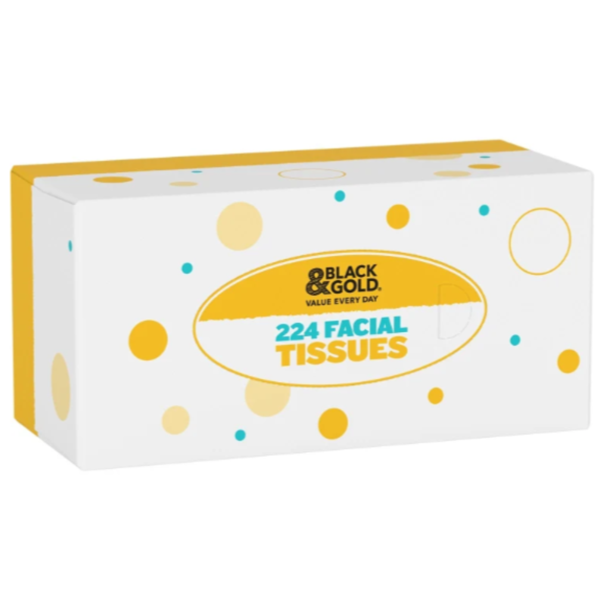 Black & Gold Facial Tissues 2 Ply 224 Pack