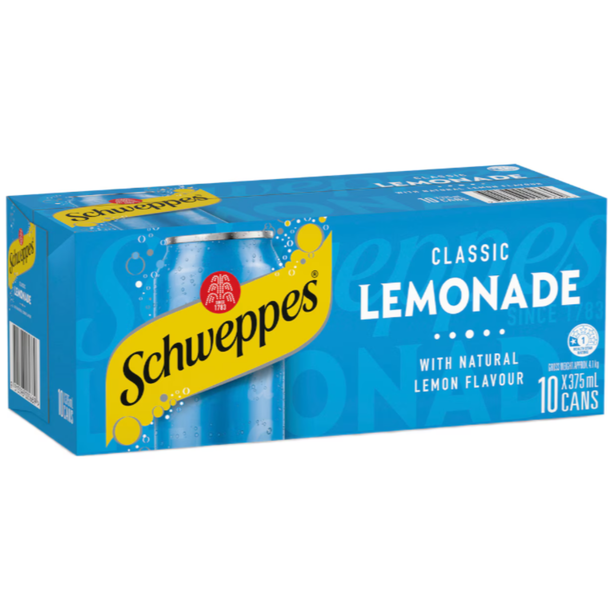 Schweppes Lemonade Cans 375ml x 10 Pack