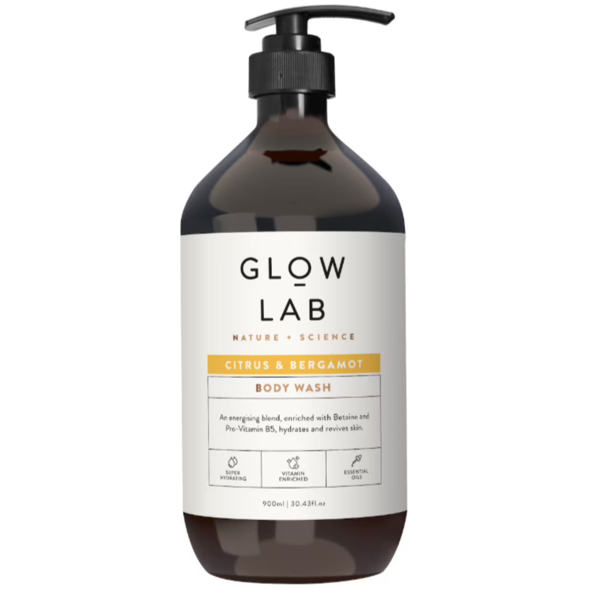 Glow Lab Body Wash Citrus & Bergamot 900ml