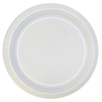 Reusable Snack Plate Round 180mm White 50/Pk