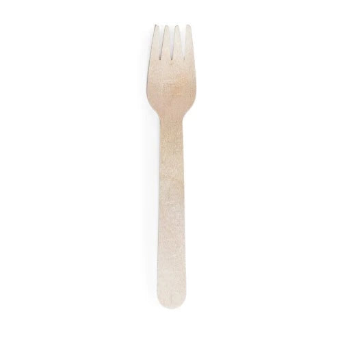 Lemon & Lime Eco Wooden Forks 15.5cm 12Pk