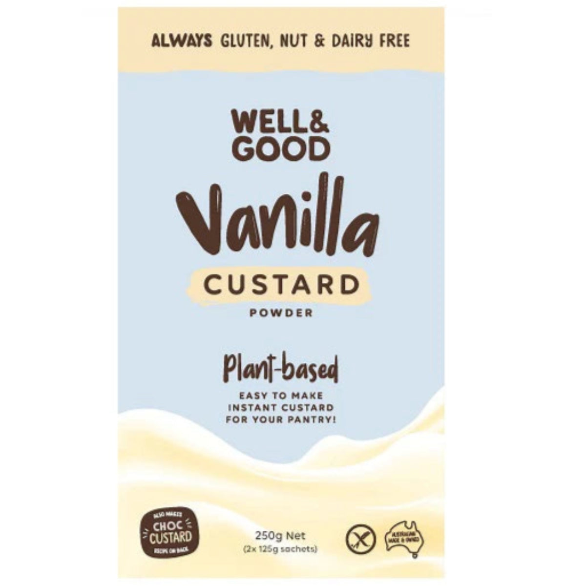 Well & Good Gluten Free Vanilla Custard Powder 250g