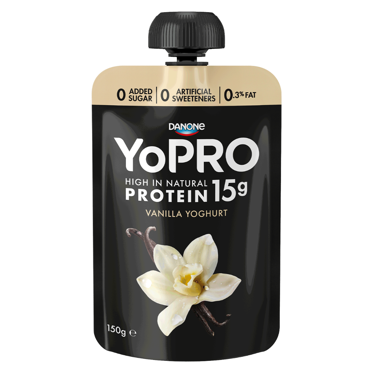 Danone YoPro Vanilla Yoghurt Pouch 150g