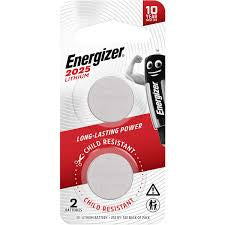 Energizer CR2025 Lithium Coin Battery 2pk