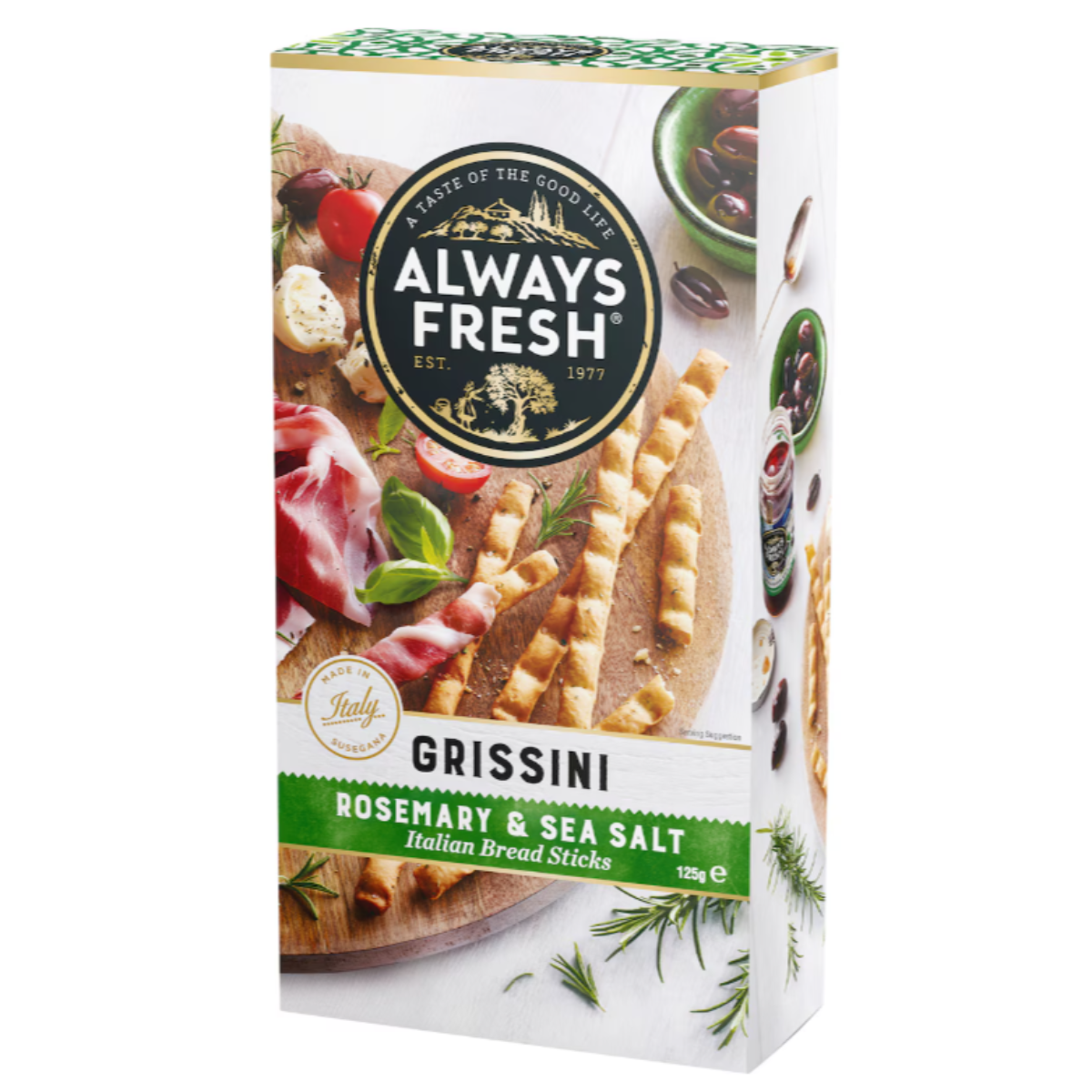 Always Fresh Grissini Sea Salt & Rosemary 125g