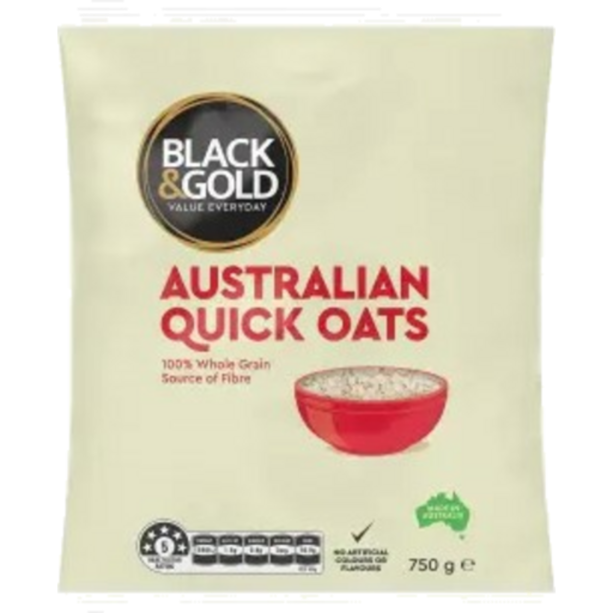 Black & Gold Quick Cooking Oats 750g