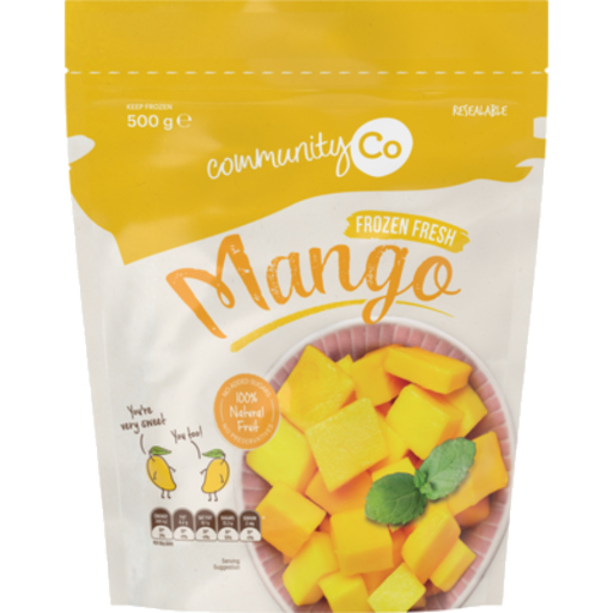 Community Co Frozen Mango Pieces 500g