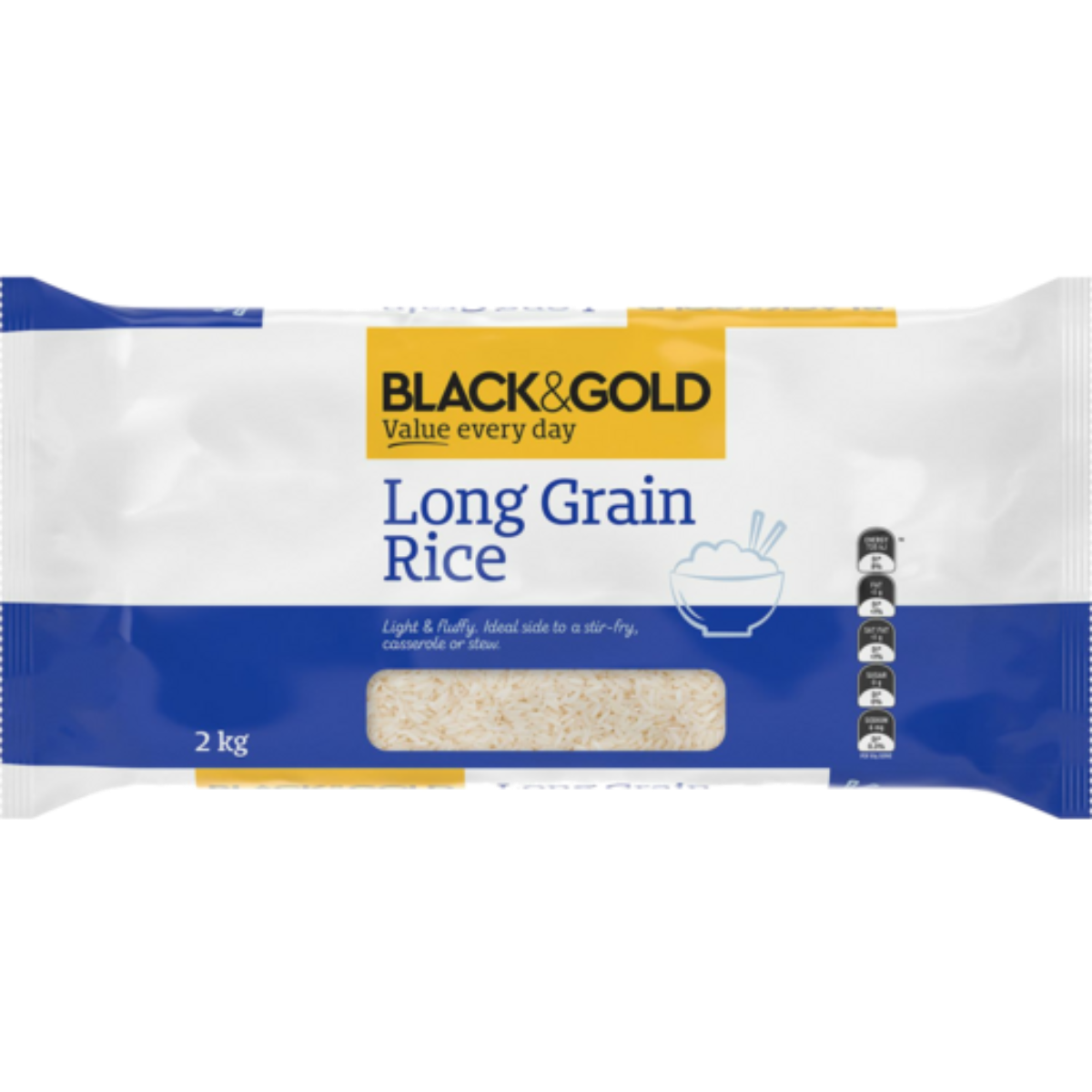 Black & Gold Long Grain Rice 2kg