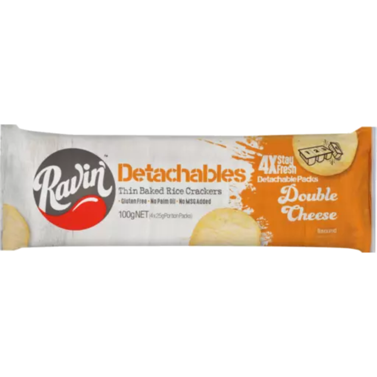 Ravin Detachables Double Cheese 100g 4Pks