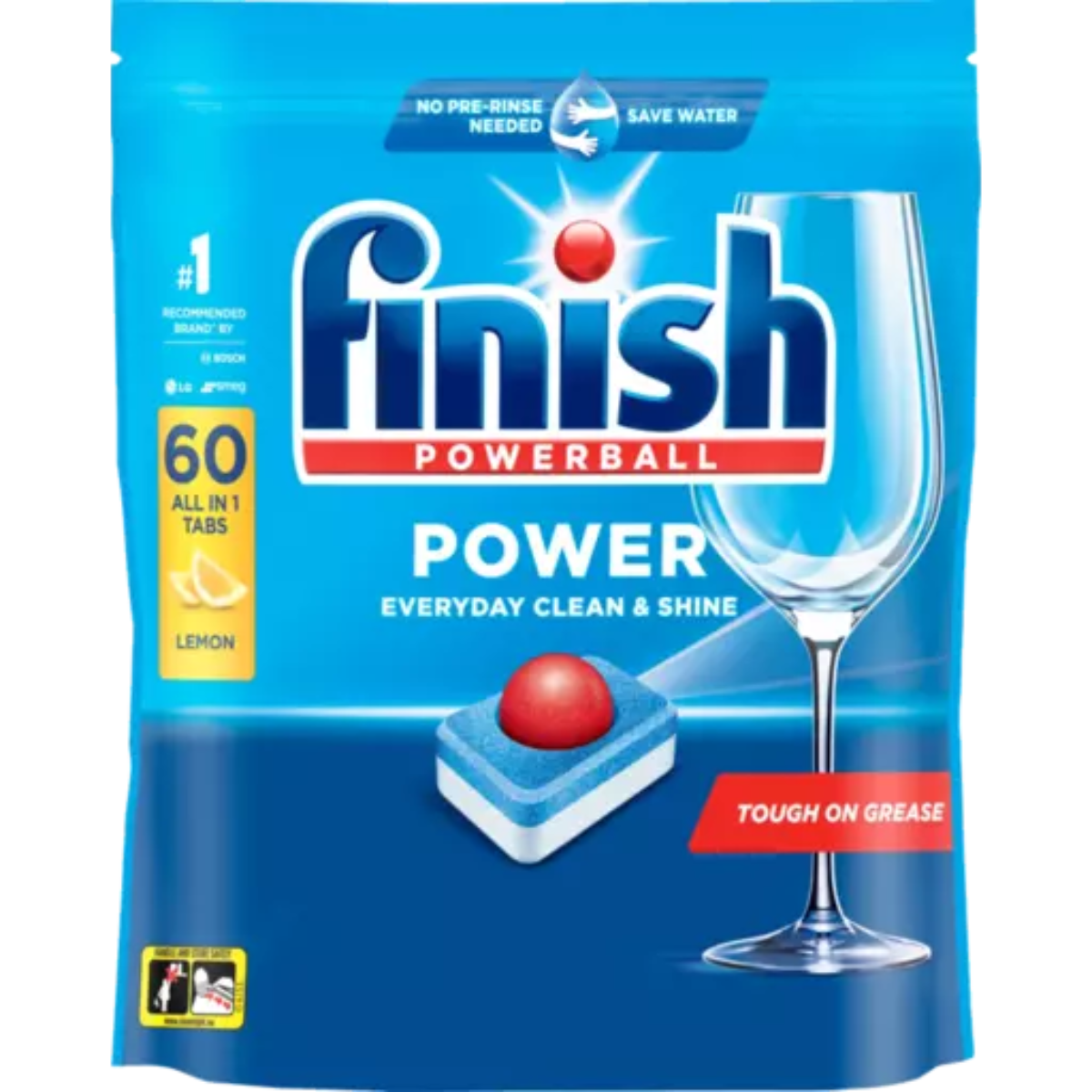 Finish Power Lemon Dishwasher Tablets 60 Pack