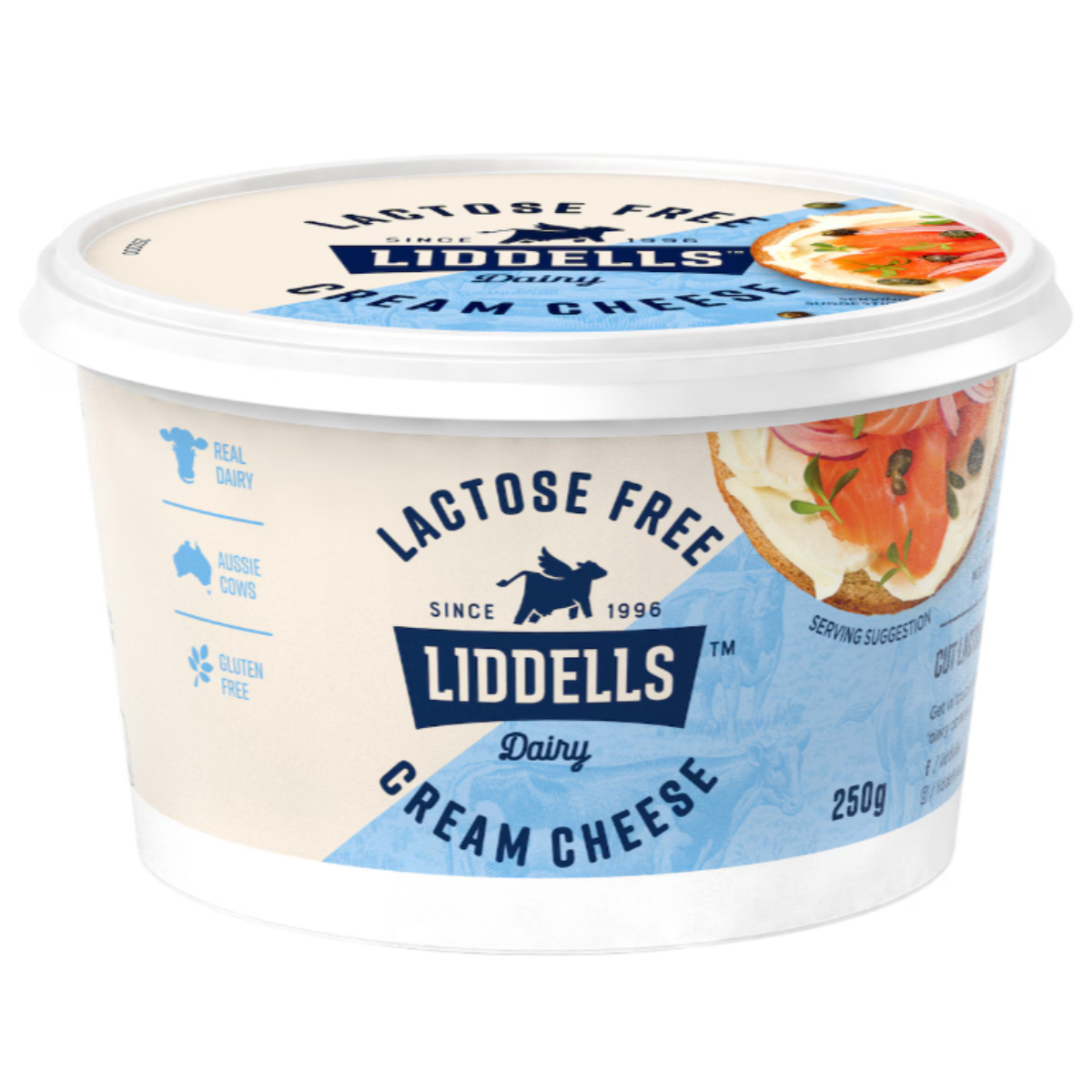 Liddells Lactose Free Cream Cheese 250g