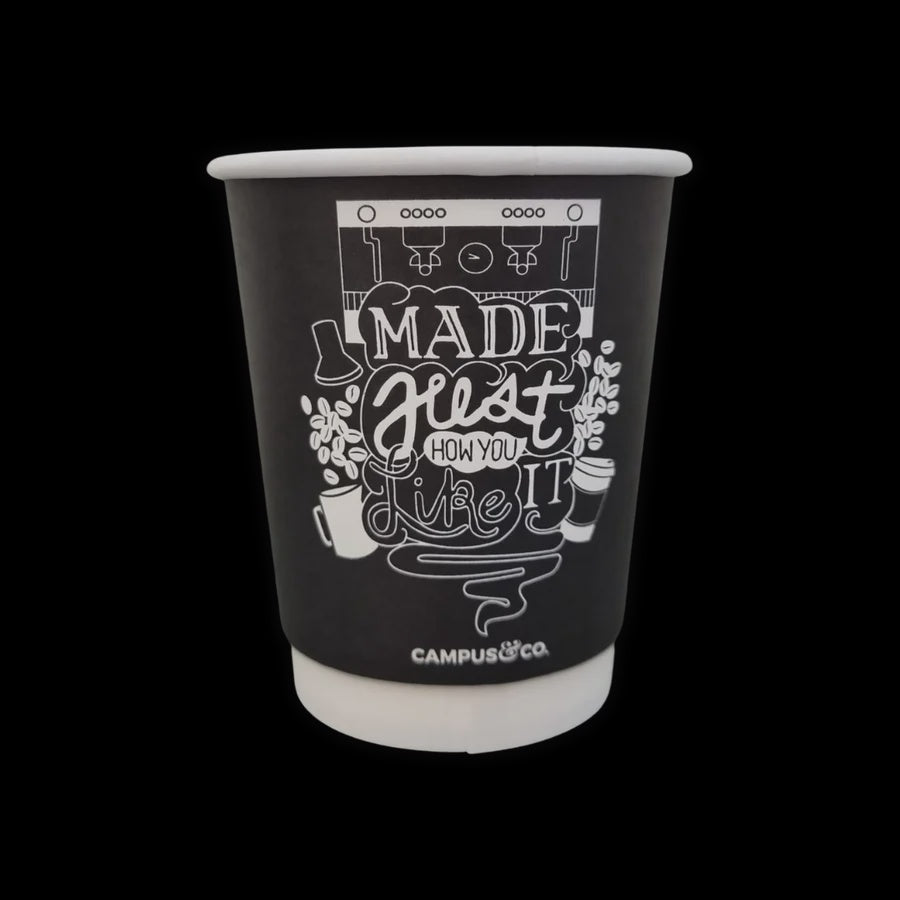 Campus&Co 8oz Disposable Double Wall Coffee Cup, pkt 25 -Like It