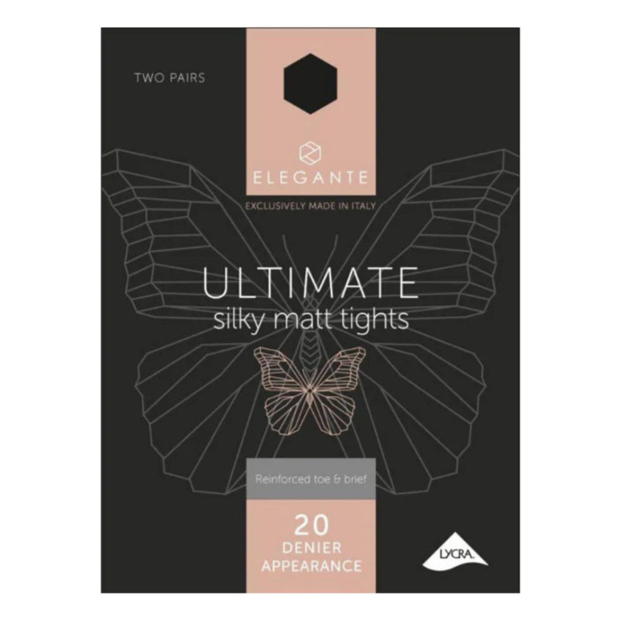 Elegante Ultimate Silky Matt 20 denier Navy Small 2pk